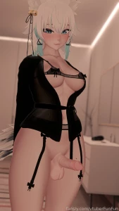 Futa content get on your knees for sucking my dick vtuber futa waifu