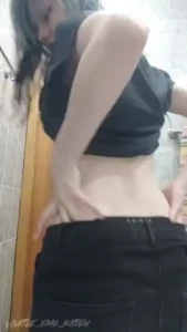 Yoooo emo emogirl striptease bathroom selfie bathroomselfie casual