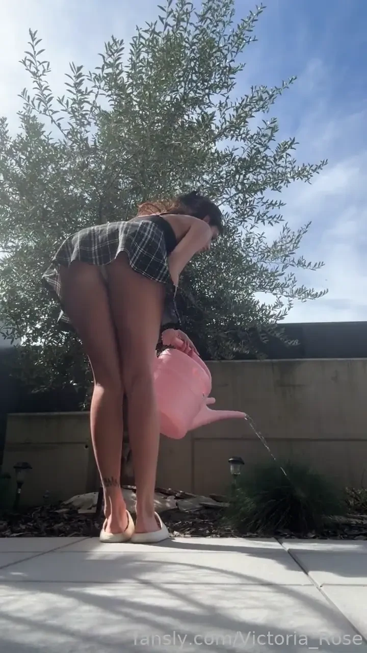 Taking care of my plants lesbian teen petite couple girlgirl gg fyp 