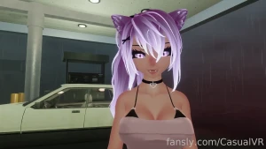 Public sex in an abandoned gas station vr vtuber lewdtuber catgirl