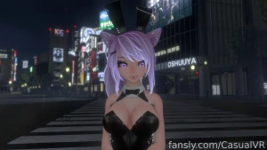 Wanna help me cross the street vr vtuber lewdtuber catgirl bunnysuit part 9