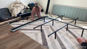 Watch me put together my bed frame topless milf mommy tits topless