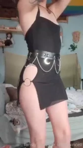 My outfit today love this sheer dress the way it rides up at the back