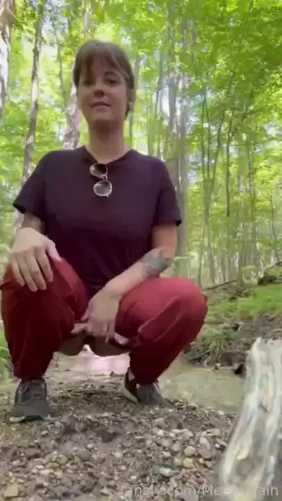 Went for a hike amp peed in a stream outdoors stream peeing piss 
