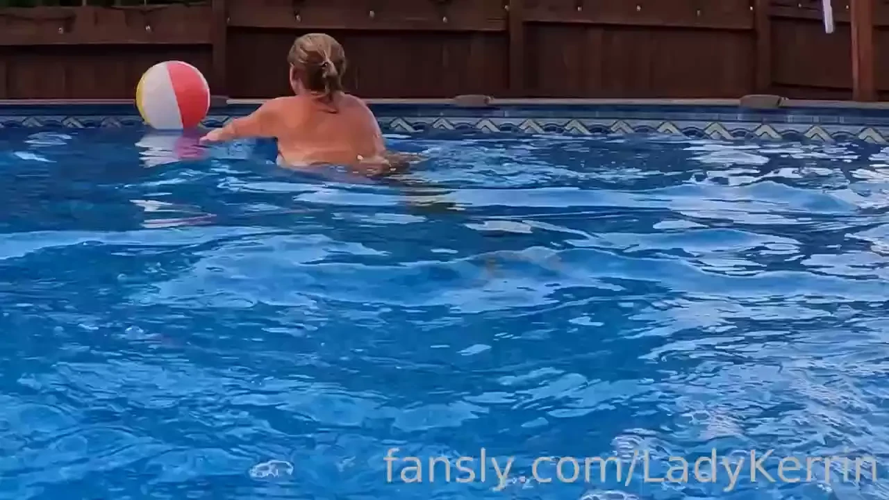 Let s have a pool day care for a game of beach ball volleyball milf 