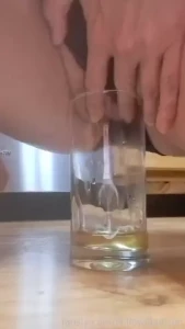Pee in cup while in kitchen cooking fyp pee peeing piss pissing urine