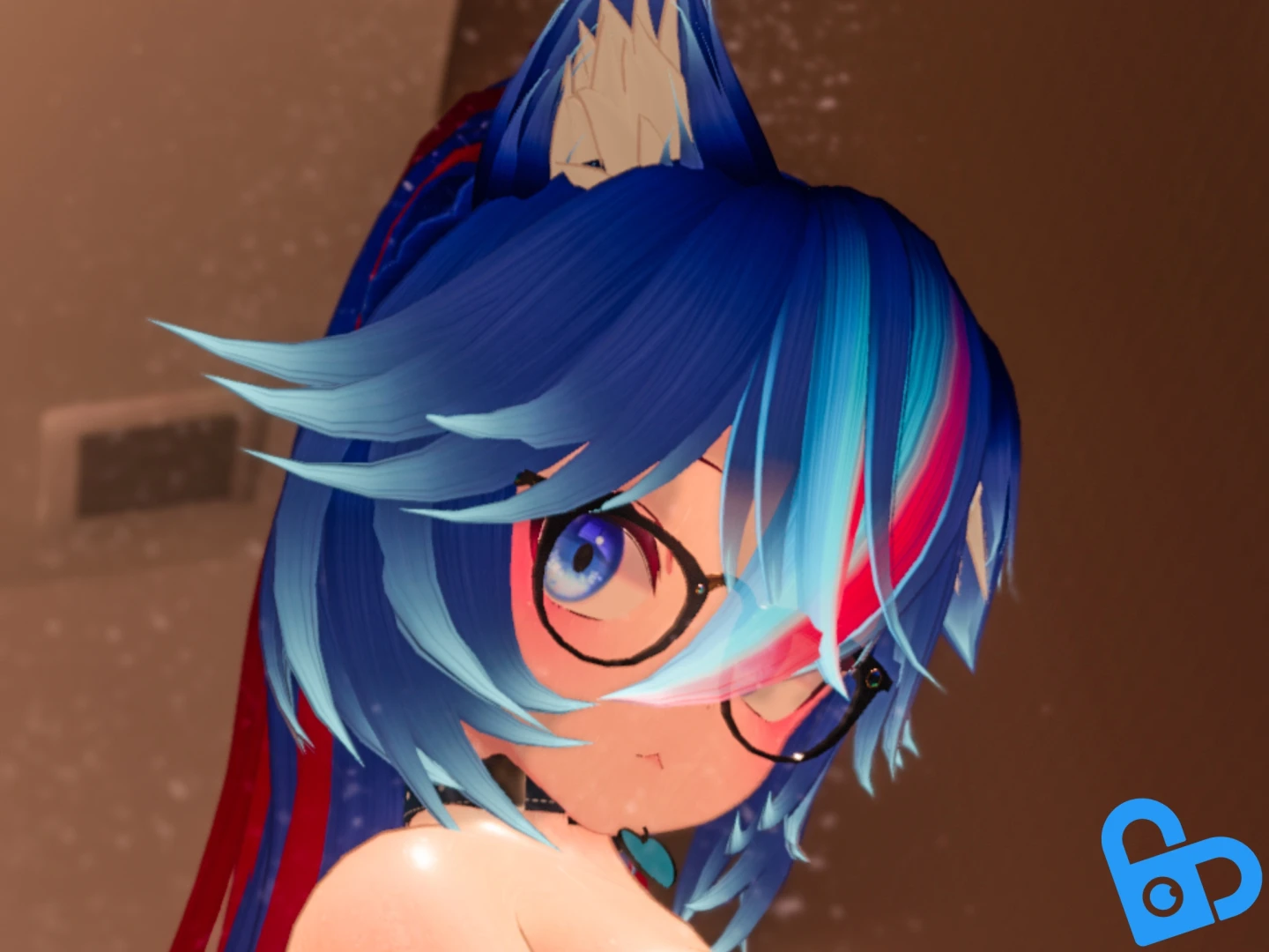 Me looking over to see if you noticed that i dropped the soap part 1 