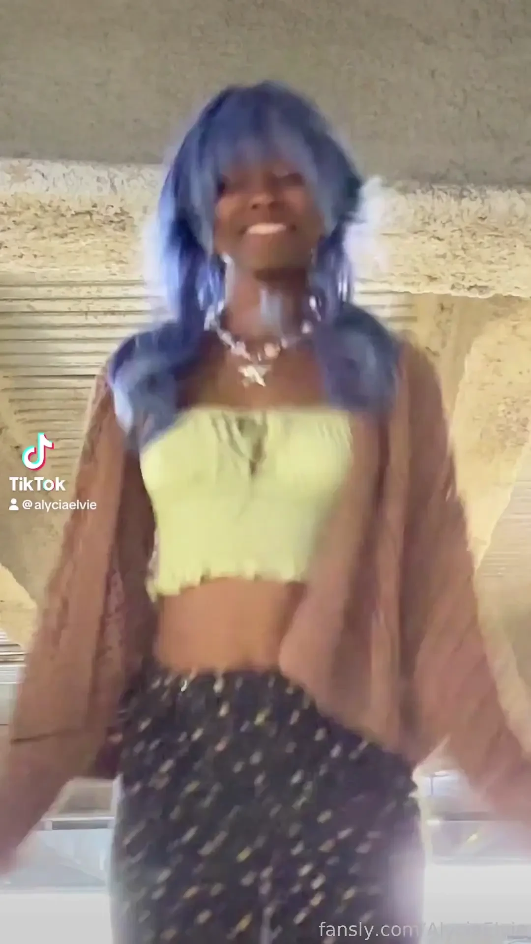 Puppy in the parking garage tiktok puppyboy cute tanktop skirt femboy 