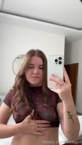 Wearing a bra under a transparent blouse is a real crime nipples