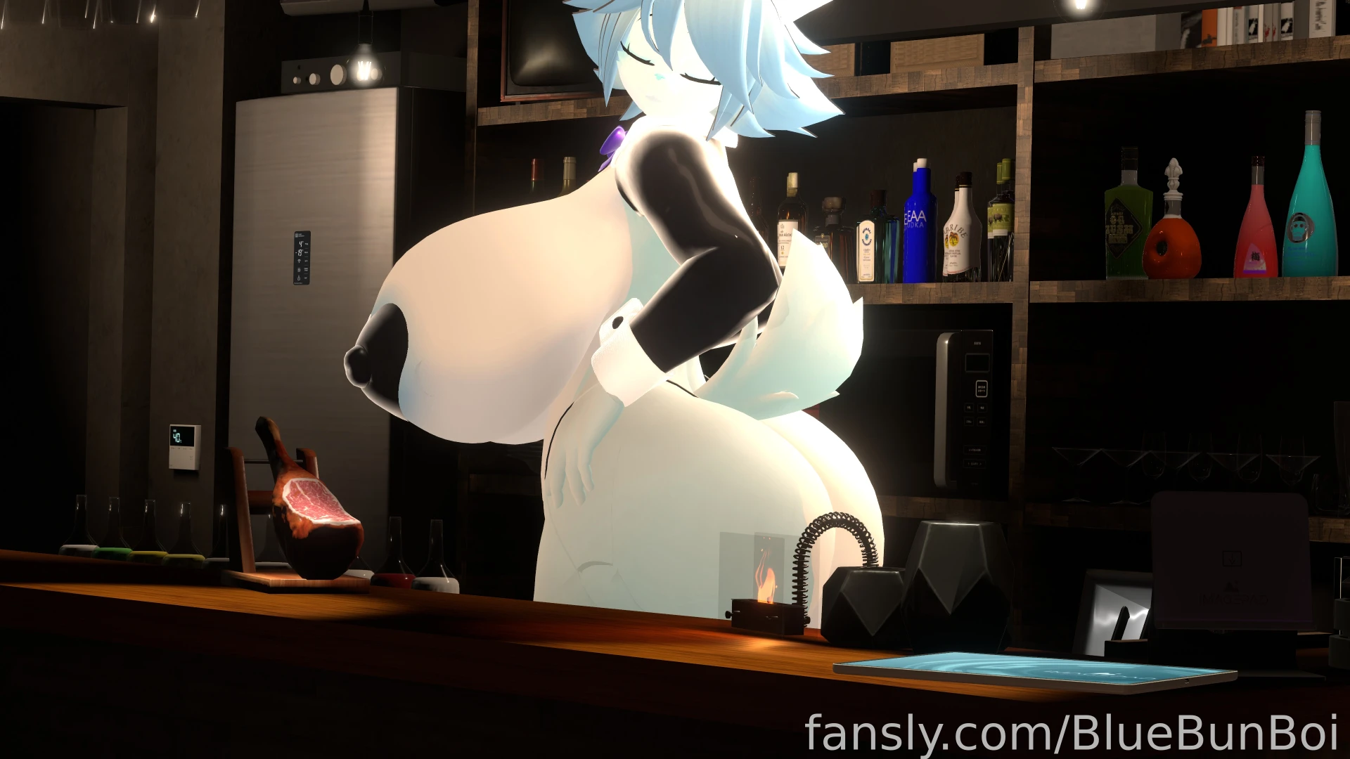 Bunny bartender love showing off his size 3 vr bustyboy furry tittyboy part 3 