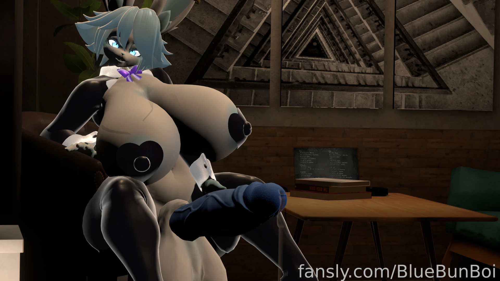 Bunny bartender love showing off his size 3 vr bustyboy furry tittyboy part 5 