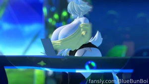 Bubbly office bunny showing off his bust in a totally not part 5