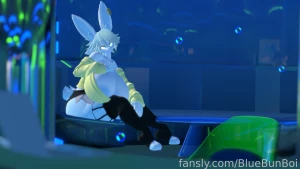 Bubbly office bunny showing off his bust in a totally not part 2