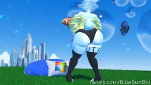 Bubbly office bunny showing off his bust in a totally not part 1