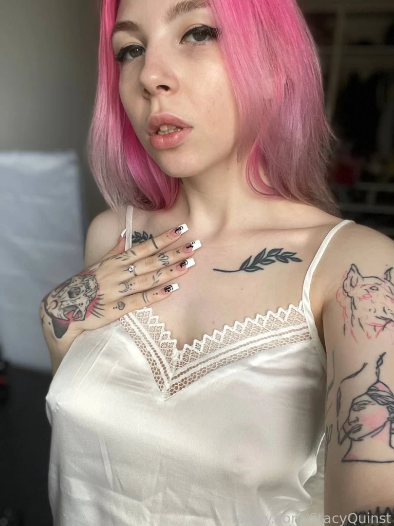 Good morning fyp horny pink bigtits tattoos white 