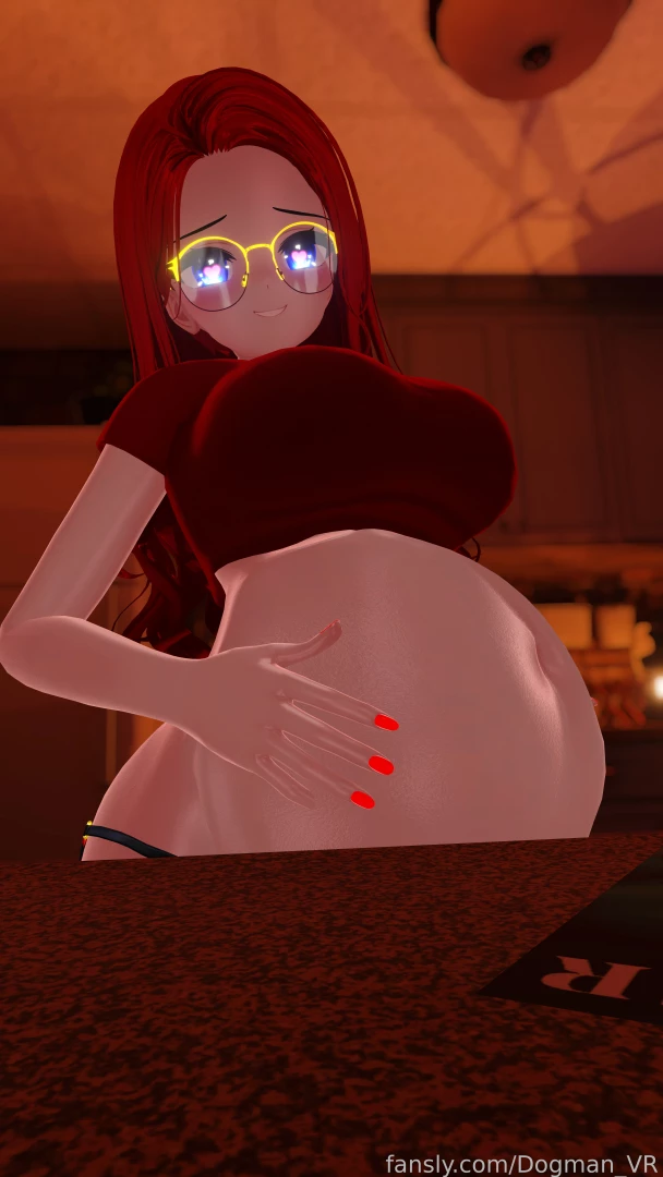 Can i make you something while i m up dear pregnant belly tummy vr 