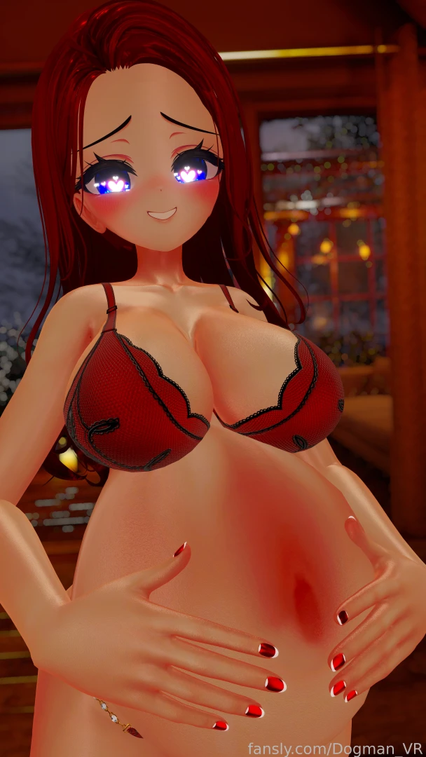 Well well well what do we have here pregnant belly tummy vr vtuber 