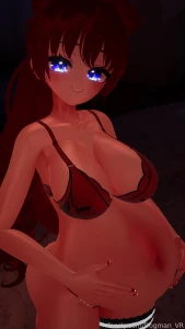 Late unedited freebiefriday pregnant belly tummy vr vtuber