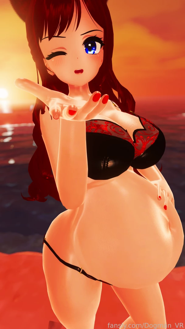 Hope you don t mind some doggy kisses pregnant belly tummy vr vtuber part 1 