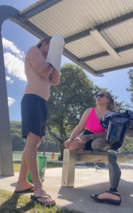 4 min i get scooped up out of the ocean and carried to a bench where i part 2