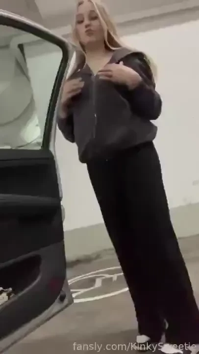 Almost got caught by a pedestrian fyp public caught amateur blonde 