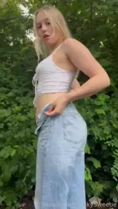 Lovely isn t it it s so soo out there fyp blonde public teen bigass