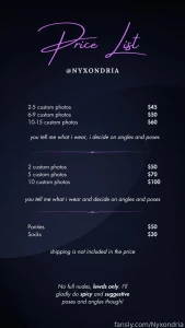 Lil price list for those who asked