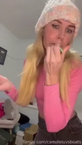 Pov you want to see what s under my outfit before i go out blonde