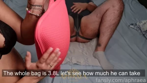 I couldn t wait to try out my new 3 8l enema bag on him and now the