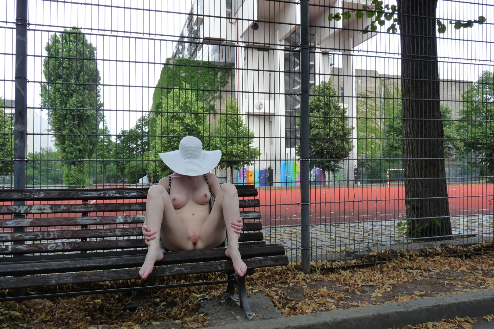 Flashing in budapest and berlin having fun with my zipper dress part 1 