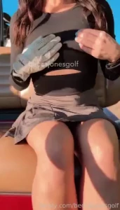 Caught playing on the course he watches while stroking his dick then