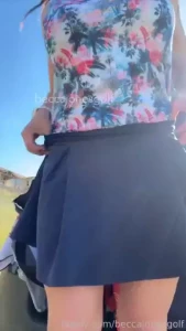 Peed on the back of the cart and in the middle of the fairway some got