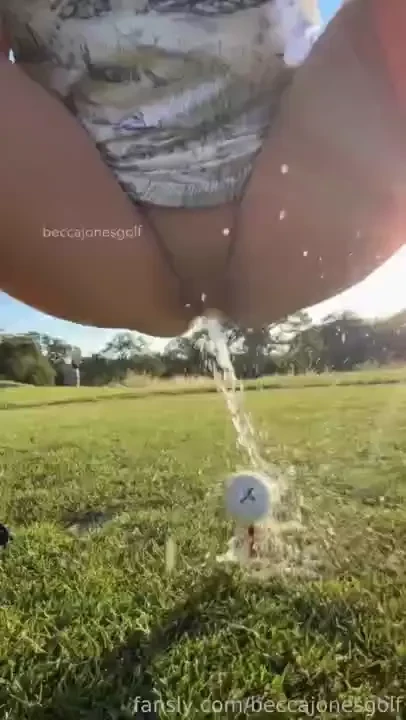 Trying to use my stream to knock the golfball off of the tee golf 