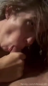 So happy to start off our evening with sucking his cock and taking it