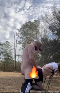 Daddy whipping and then fucking me outdoors impact doggy milf outdoors part 2