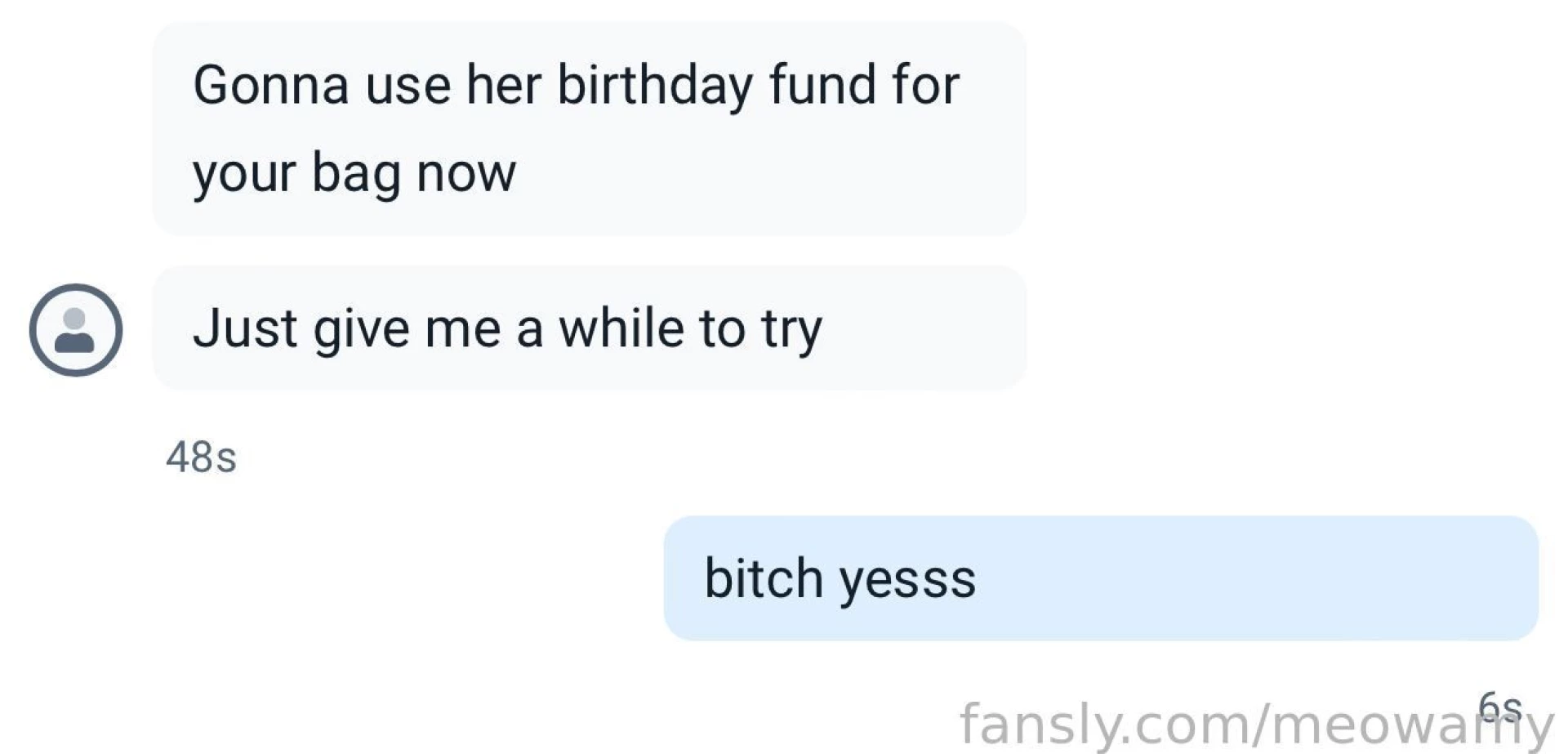 No bday gift for her and new bag for me he is doing everything right 