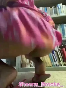 Ass spread public library follow me for more fyp caught flashing