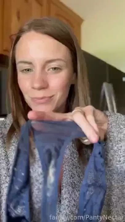 Sniffing and tasting my panties 