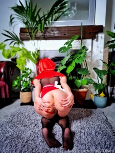 Little red ride me good dildo fucking machine in this outfit coming part 1