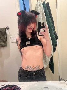 Emo puppy dog tits and straight hair o emo femboy emofemboy furry