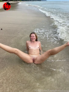 I love to be naked at the beach that way you get to enjoy my body part 1