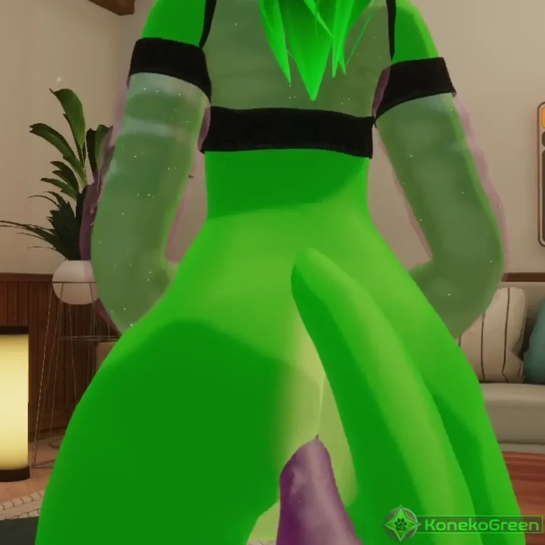 Sometimes i bounce on chat gt w gt konekogreen vr thick green furry 
