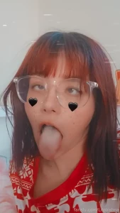 Uwu fyp ahegao redhead submissive young egirl tongue braces petite