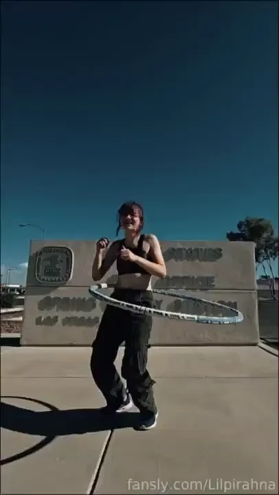 Every trip out is excuse to hulahoop outdoor feet fyp flexible young 