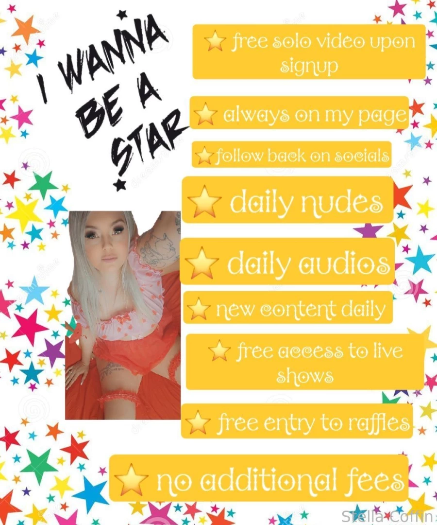 Be upgraded to a my star 6 lifetime access to my page follow back on 