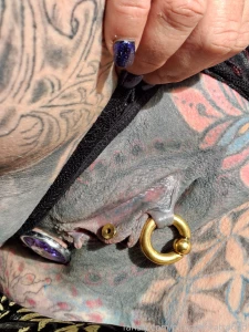 This set i have my flesh tunnels in my labia piercings sometimes i do part 18