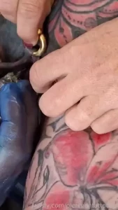 Today s tattoo session the preview is before it got tattooed again part 1