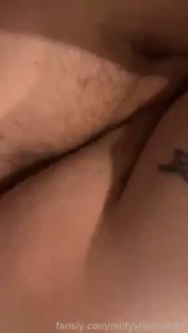 Wet n ready hairy bush natural creamy fatpussy curvy chubby belly pee