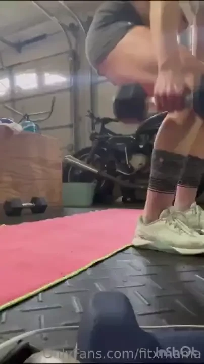 A couple of quick little workout snippets leads to a sock tease which 