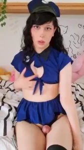 The last batch of the police tgirl set 3 i can either use my dick to